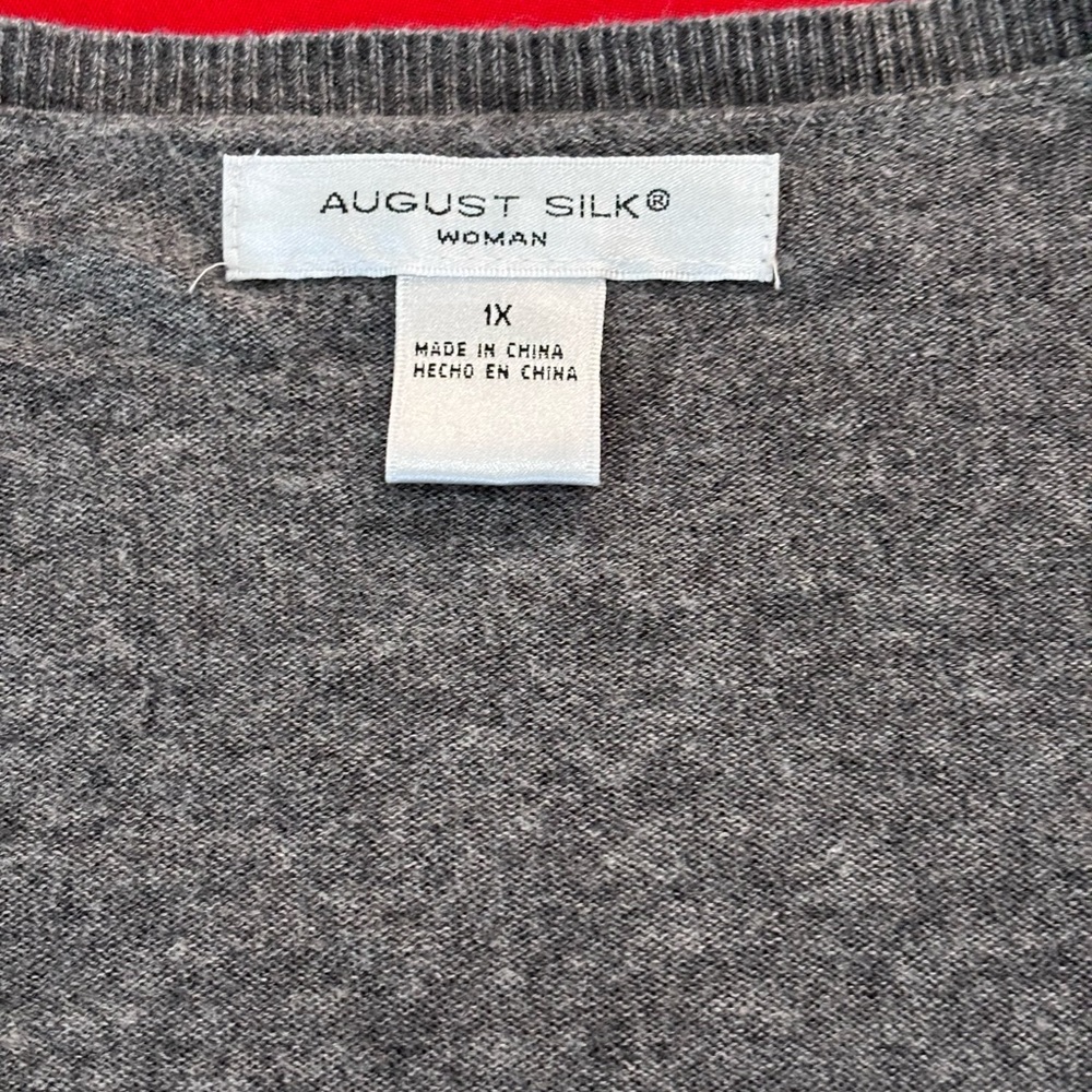 August Silk Charcoal Knit Top - Picture 7 of 11